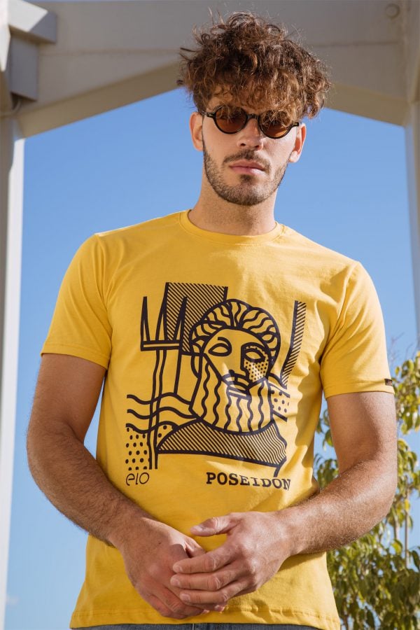 Men T-Shirt Mustard Poseidon-3